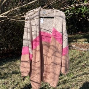 AERIE LONG OPEN FRONT CARDIGAN, SIZE LARGE, NEW WITH TAGS